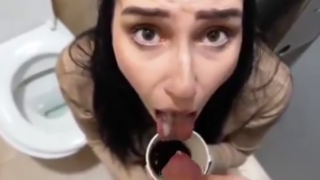Kisscat takes cum in her coffee
