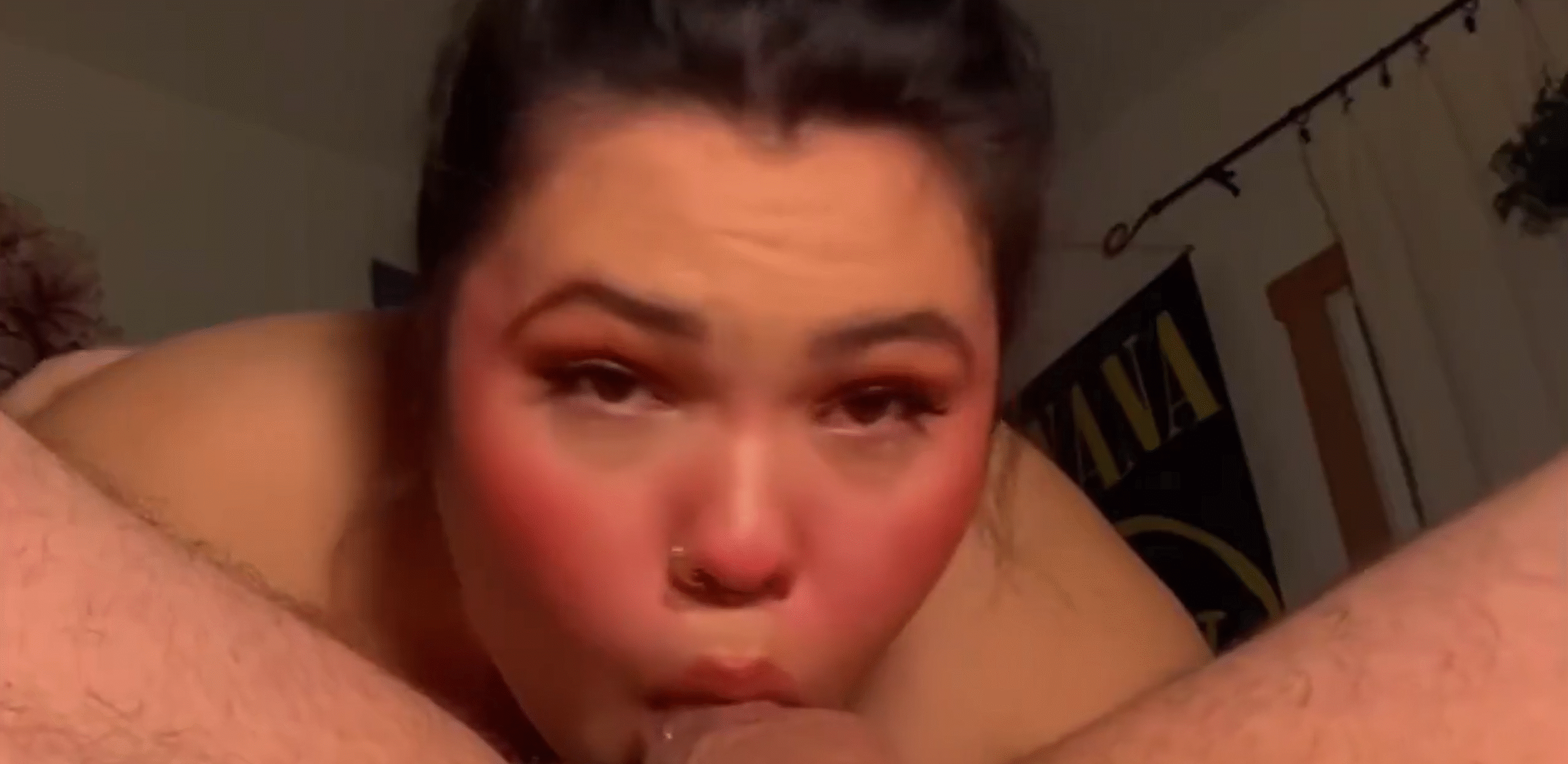 Premature throatpie & she kept sucking