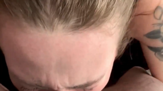 Autumn Moon swallows every last drop of cum down her throat