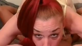 she swallows every last drop of nut